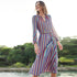 Boden Rainbow Stripe Summer Midi Dress #Striped #Rainbow